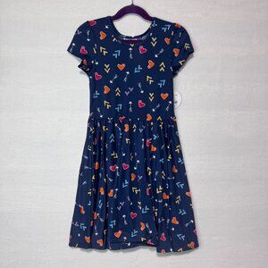 Dotdotsmile Dress Size 7 Short Sleeves Navy Blue New with Tags
